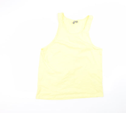 Womens UK Size L ASOS Yellow Basic Tank