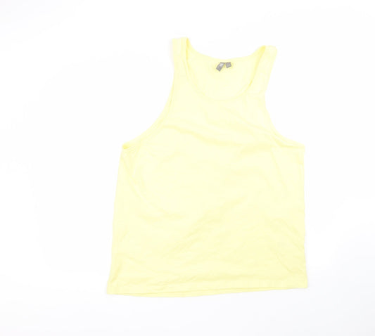 Womens UK Size L ASOS Yellow Basic Tank