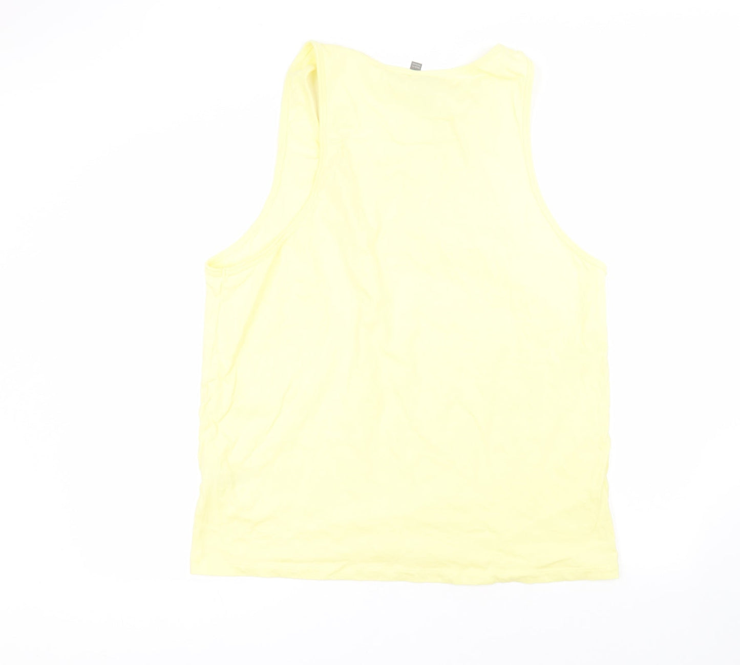 Womens UK Size L ASOS Yellow Basic Tank