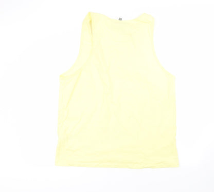 Womens UK Size L ASOS Yellow Basic Tank