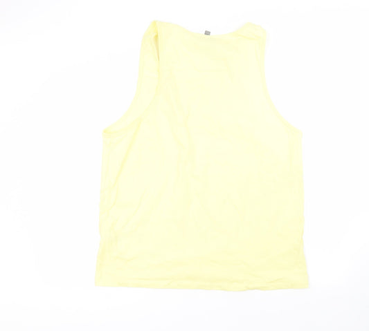 Womens UK Size L ASOS Yellow Basic Tank