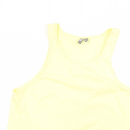 Womens UK Size L ASOS Yellow Basic Tank