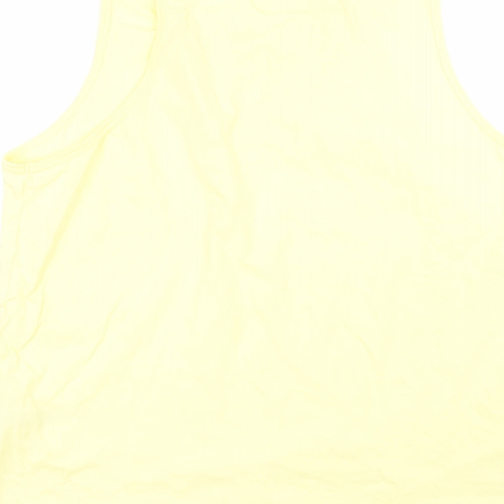 Womens UK Size L ASOS Yellow Basic Tank