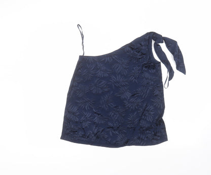 Womens UK Size 8 Warehouse Blue Basic Blouse