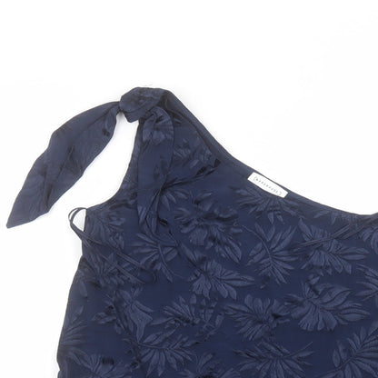 Womens UK Size 8 Warehouse Blue Basic Blouse