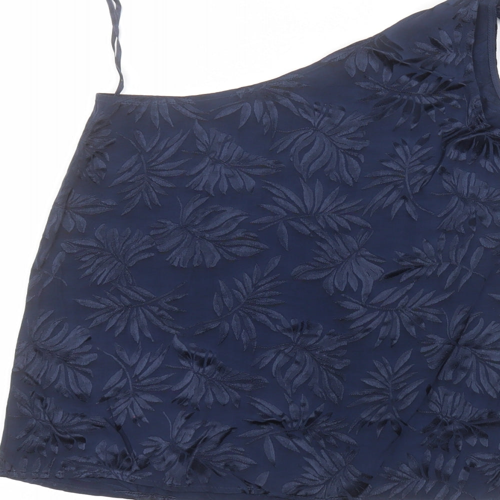 Womens UK Size 8 Warehouse Blue Basic Blouse