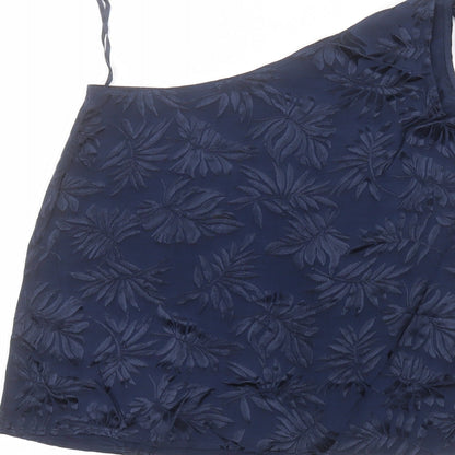Womens UK Size 8 Warehouse Blue Basic Blouse
