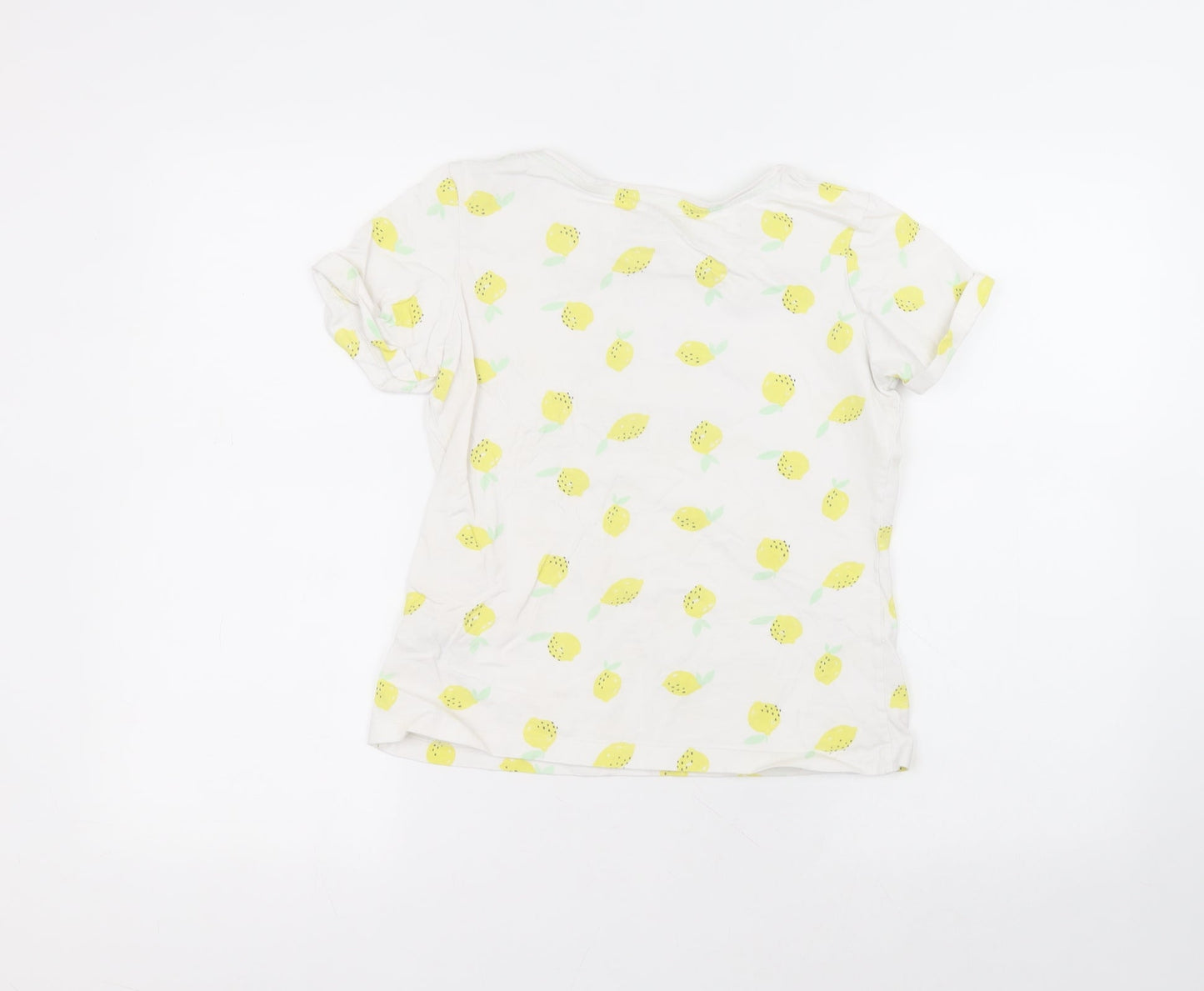 Primark Girls White  Cotton Basic T-Shirt Size 11-12 Years Round Neck