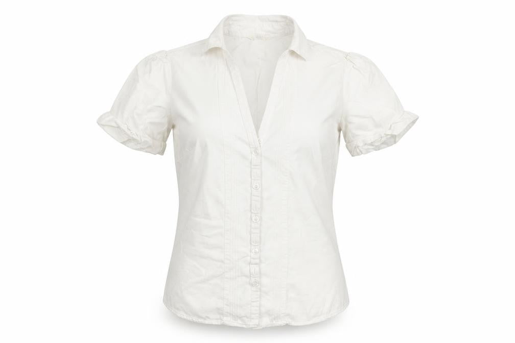 Womens UK Size 12 Marks and Spencer White Basic Button-Up
