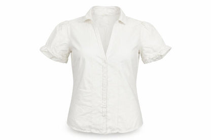 Womens UK Size 12 Marks and Spencer White Basic Button-Up