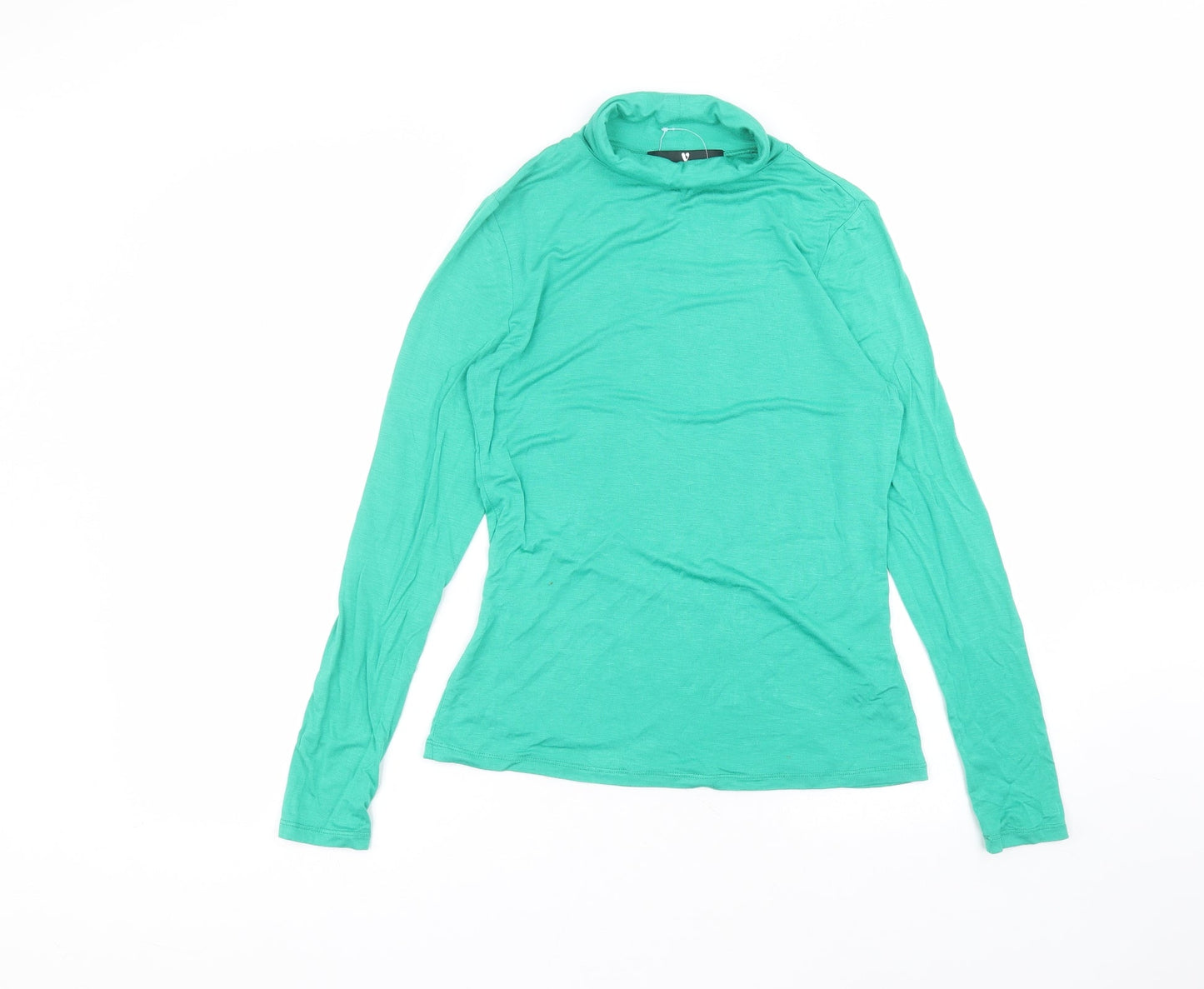 Womens UK Size 10 Very Green Basic T-Shirt