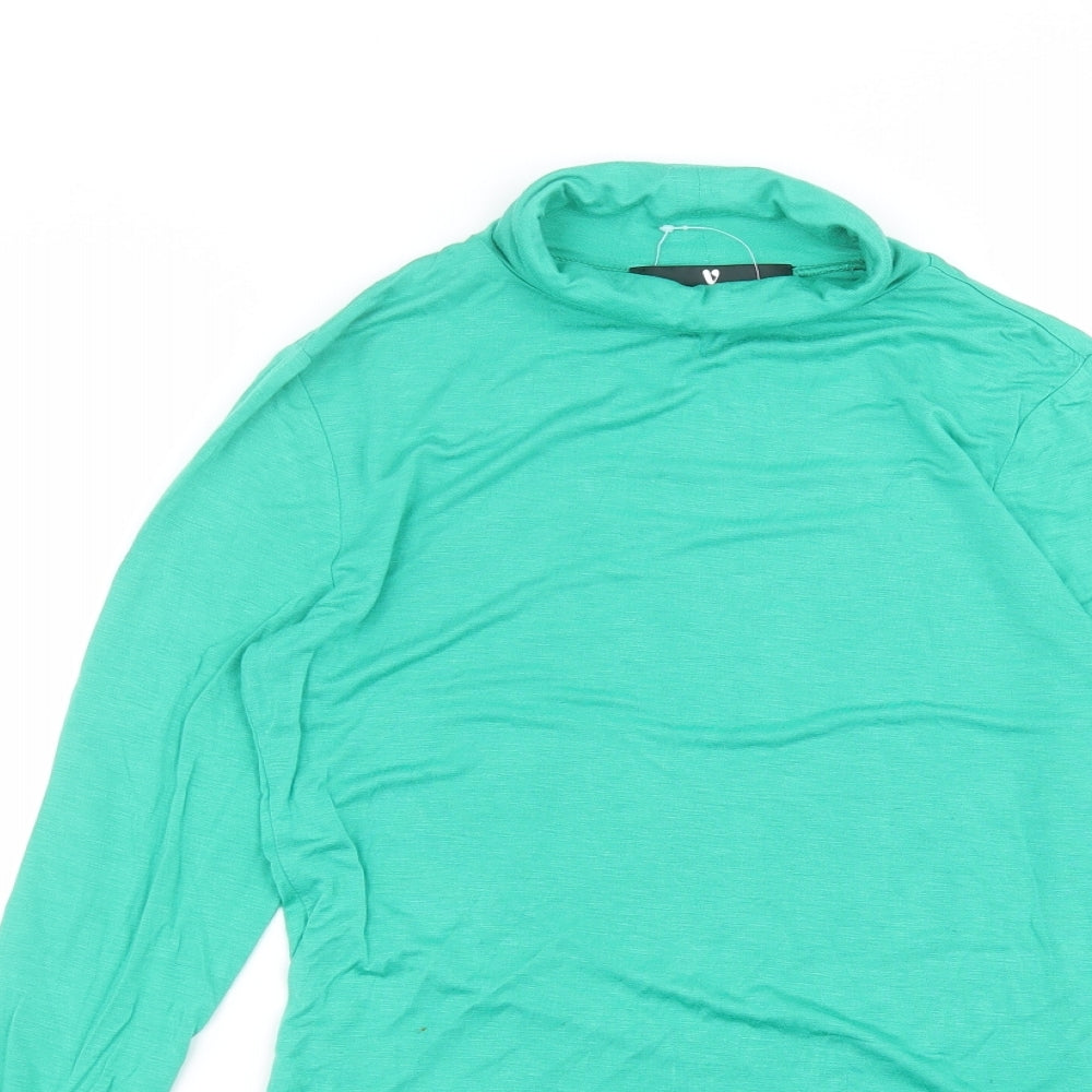 Womens UK Size 10 Very Green Basic T-Shirt