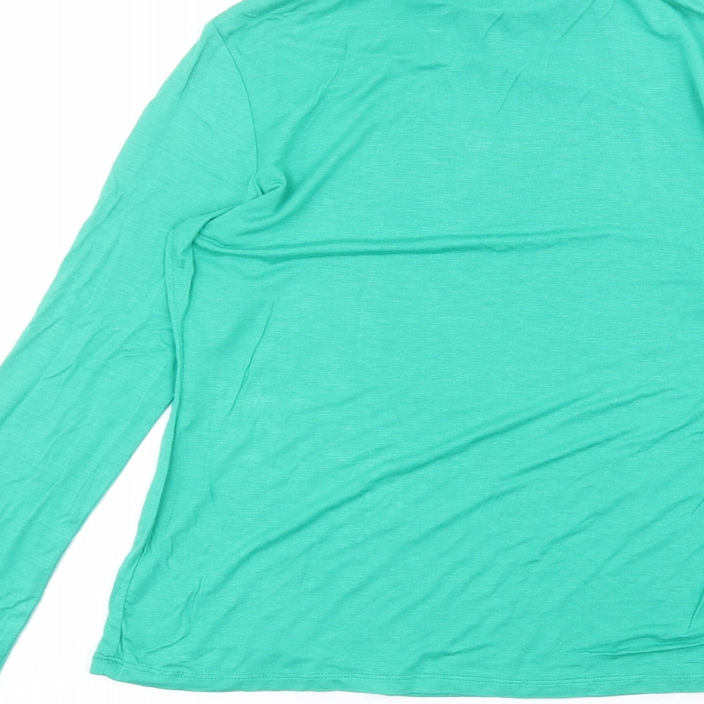 Womens UK Size 10 Very Green Basic T-Shirt