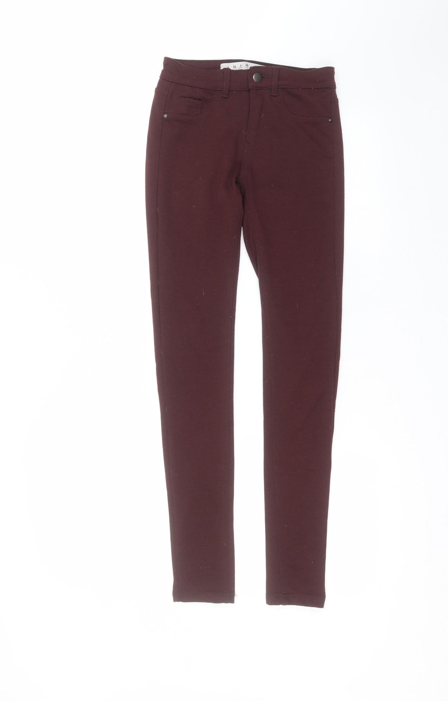 Denim & Co. Womens Red  Cotton Skinny Jeans Size 6 L27 in Regular