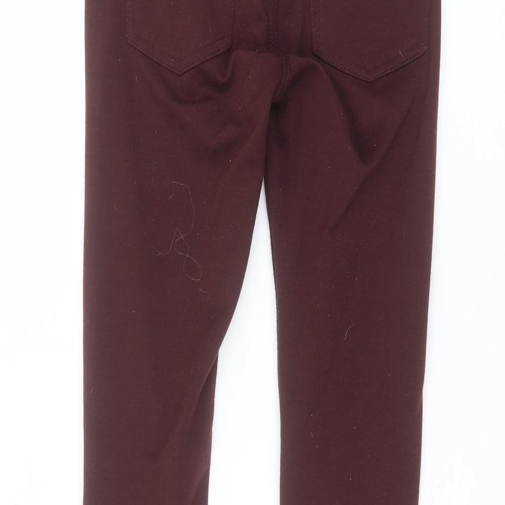 Denim & Co. Womens Red  Cotton Skinny Jeans Size 6 L27 in Regular