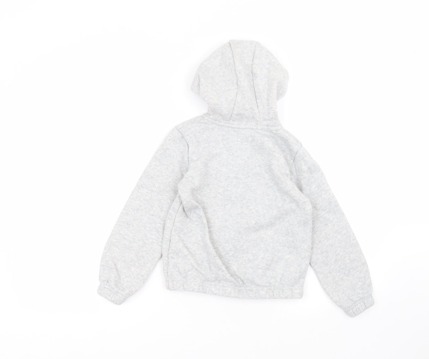 JEFF & CO Girls Grey  Cotton Full Zip Hoodie Size 7-8 Years