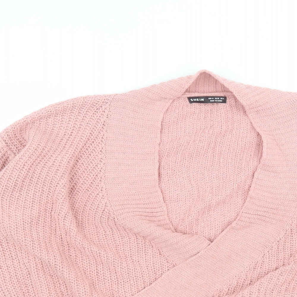 SheIn Womens Pink Round Neck  Polyester Pullover Jumper Size M