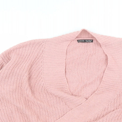 SheIn Womens Pink Round Neck  Polyester Pullover Jumper Size M