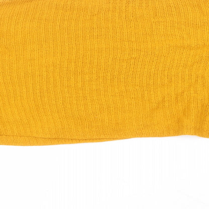 Primark Womens Yellow Round Neck  Acrylic Pullover Jumper Size L