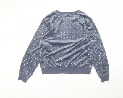 George Womens Blue Round Neck  Polyester Pullover Jumper Size 12