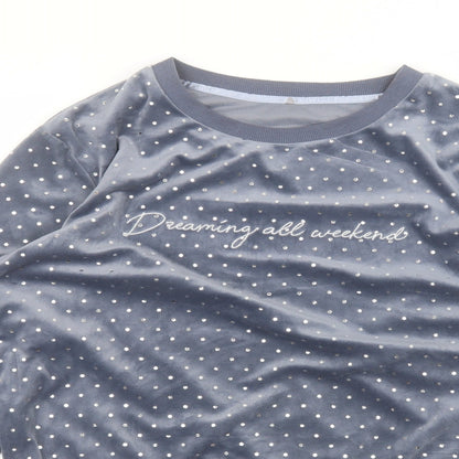 George Womens Blue Round Neck  Polyester Pullover Jumper Size 12