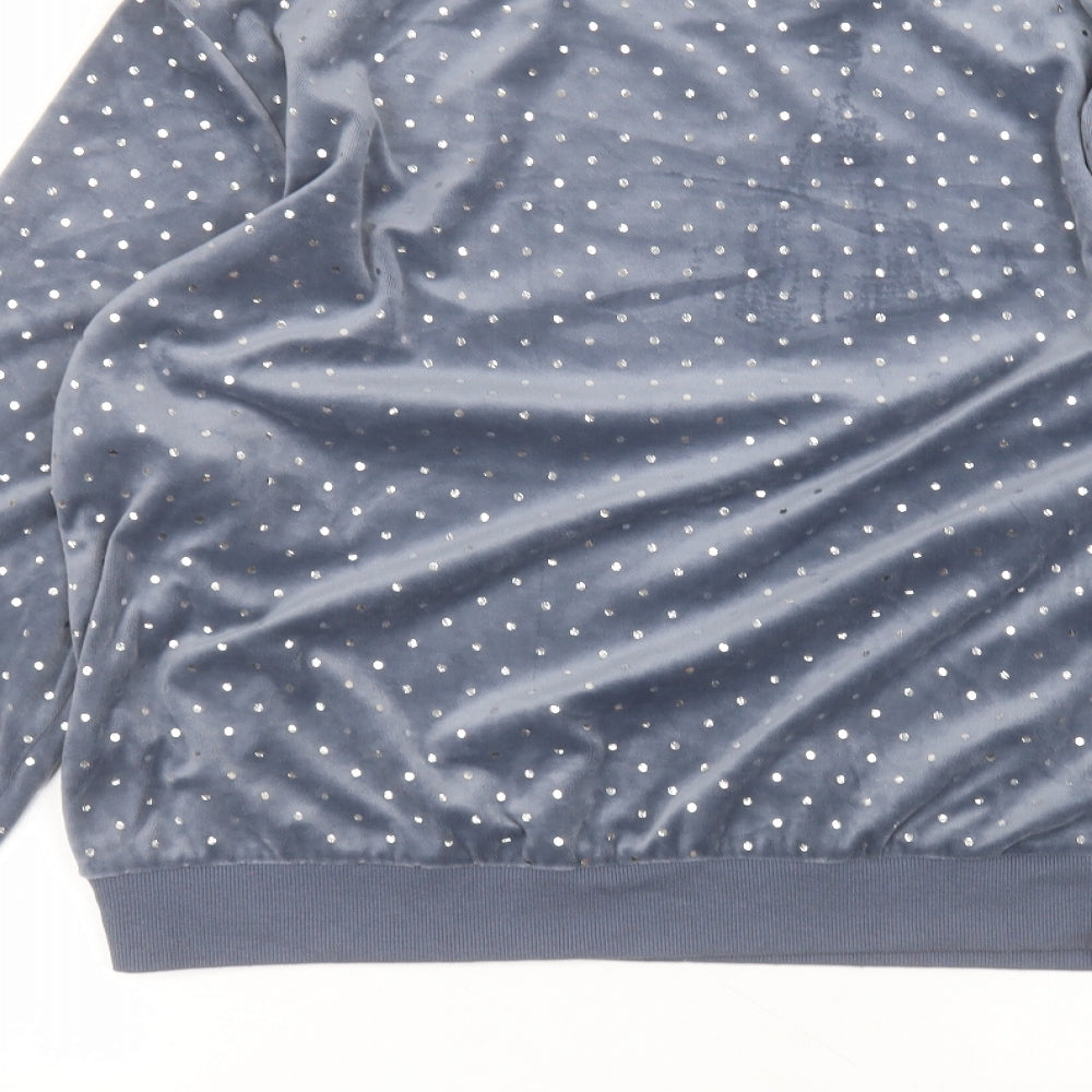 George Womens Blue Round Neck  Polyester Pullover Jumper Size 12