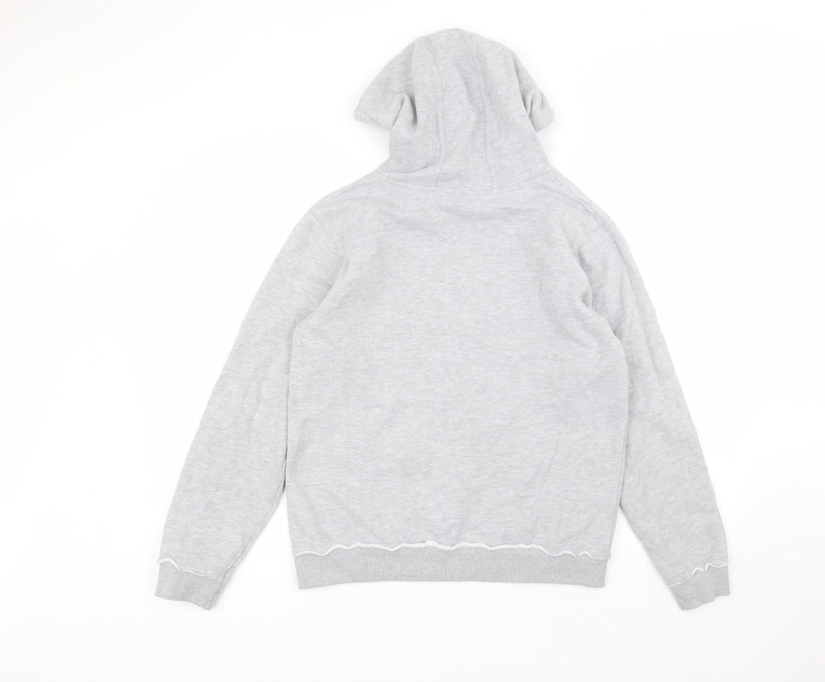 Back view of Pineapple women’s grey cotton pullover hoodie, size M