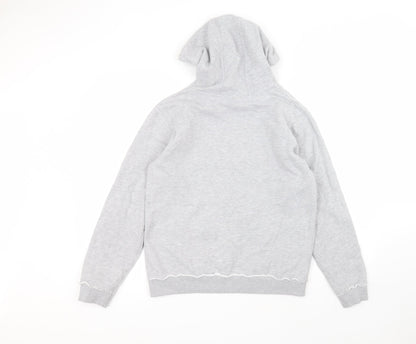 Back view of Pineapple women’s grey cotton pullover hoodie, size M