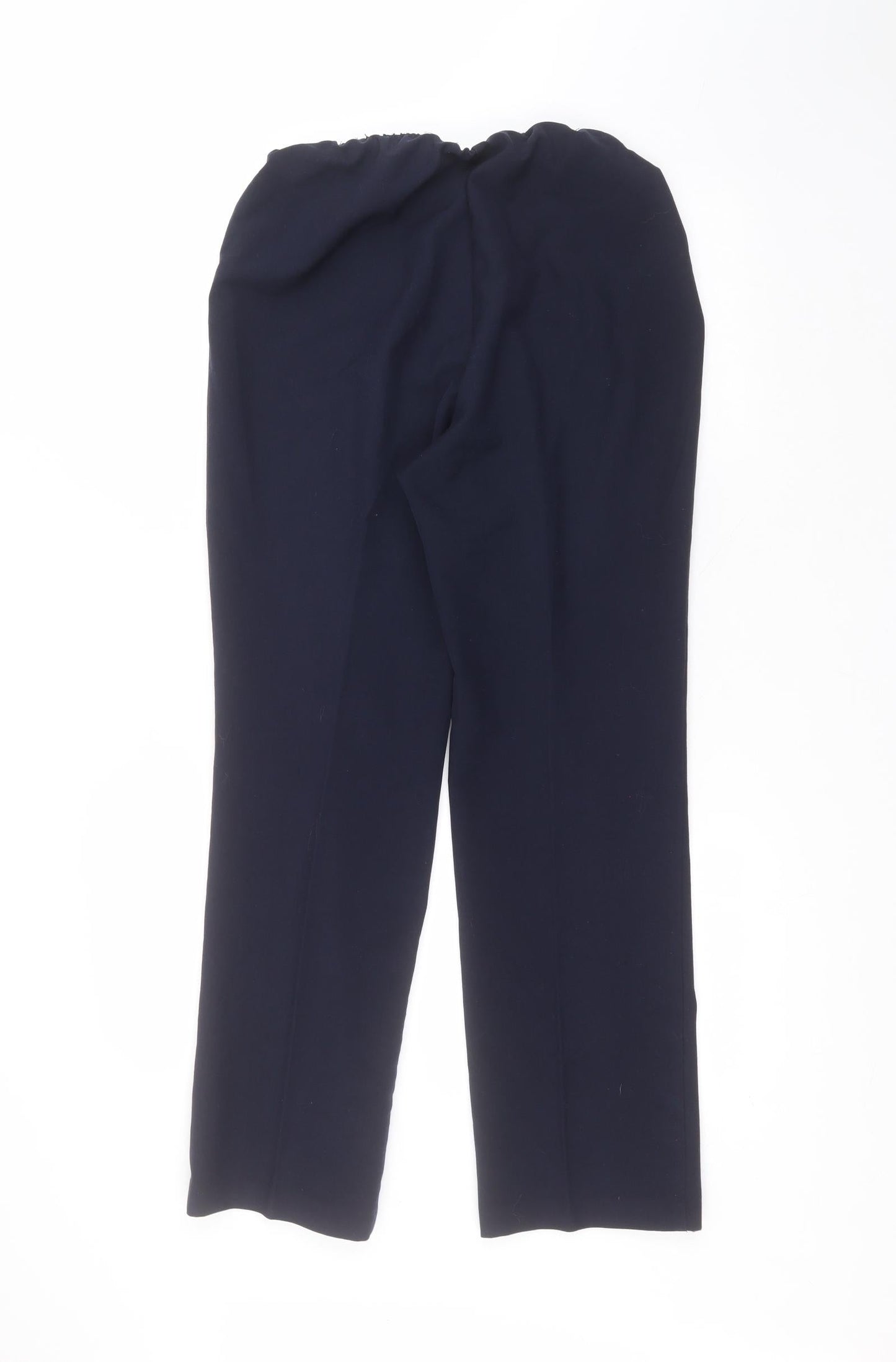 BM Womens Blue  Polyester Trousers  Size 10 L27 in Regular