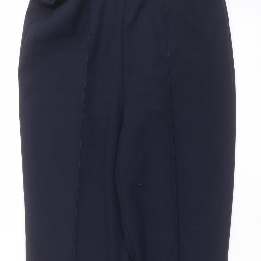 BM Womens Blue  Polyester Trousers  Size 10 L27 in Regular