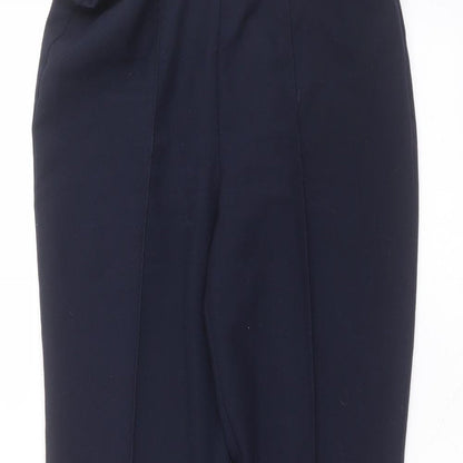 BM Womens Blue  Polyester Trousers  Size 10 L27 in Regular