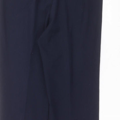 BM Womens Blue  Polyester Trousers  Size 10 L27 in Regular