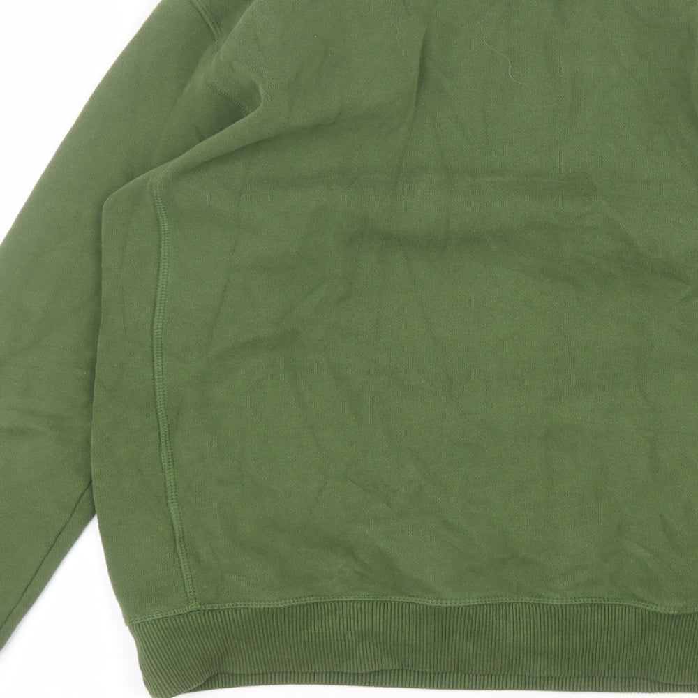 NEXT Mens Green Round Neck  Cotton Pullover Jumper Size S