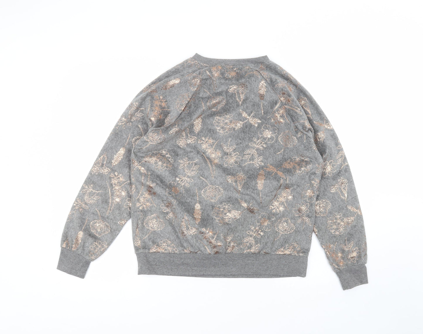 F&F Womens Grey Round Neck  Polyester Pullover Jumper Size S