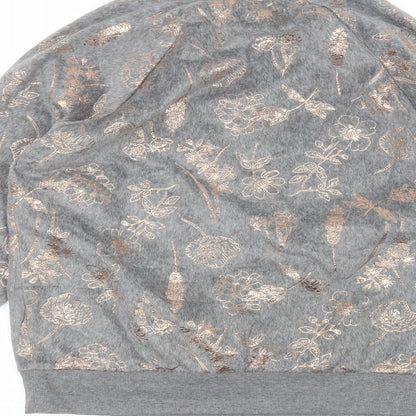 F&F Womens Grey Round Neck  Polyester Pullover Jumper Size S