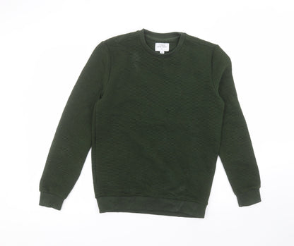 Additional front view of Peter Werth women’s green round neck polyester jumper, size S