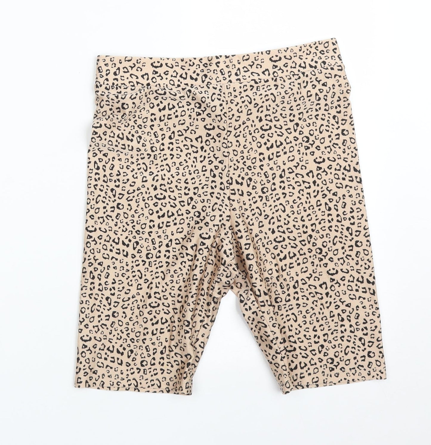 H&M Womens Multicoloured Animal Print Polyamide Biker Shorts Size S L8 in Regular