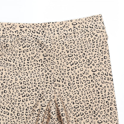 H&M Womens Multicoloured Animal Print Polyamide Biker Shorts Size S L8 in Regular