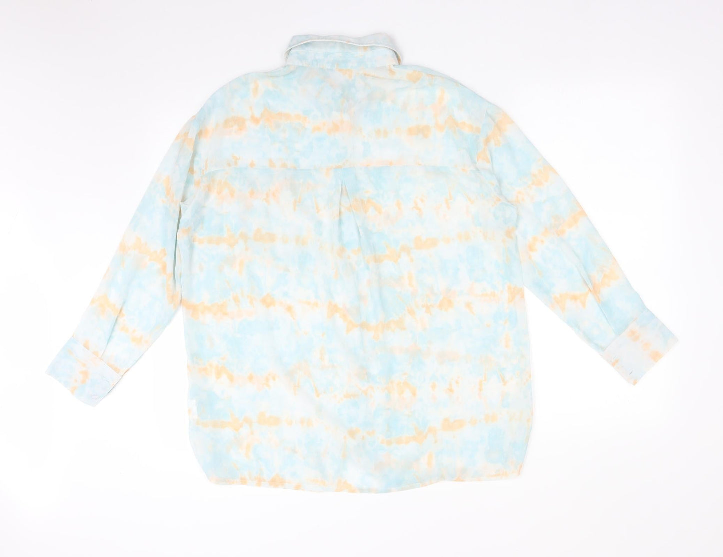 SheIn Womens Multicoloured  Polyester Basic Button-Up Size M Collared