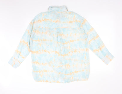 SheIn Womens Multicoloured  Polyester Basic Button-Up Size M Collared