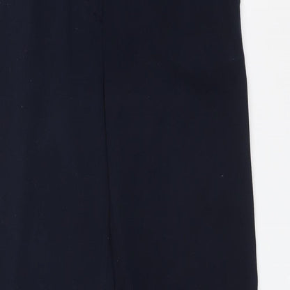 Womens UK Size 8 M&S Regular Fit Dress Pants Blue Trousers