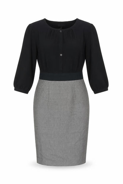 NEXT Womens Multicoloured Colourblock Polyester Pencil Dress  Size 8  Round Neck