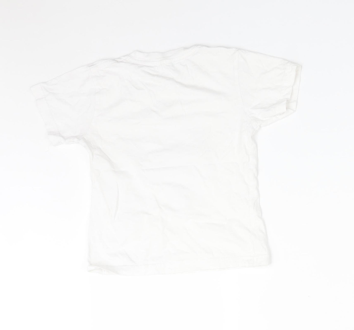 ELITE KIDS Girls White  Cotton Basic T-Shirt Size 4-5 Years Crew Neck  - MINNIE MOUSE