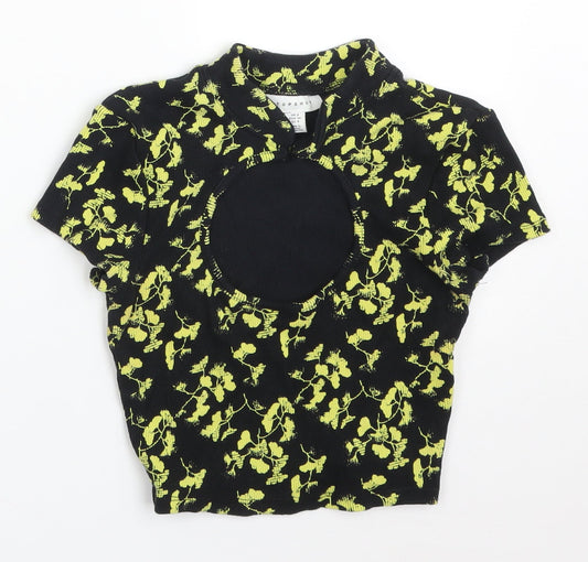 Womens UK Size 8 Topshop Multicoloured Basic T-Shirt