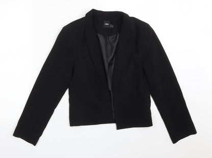 ASOS Womens Black  Polyester Jacket Blazer Size 8