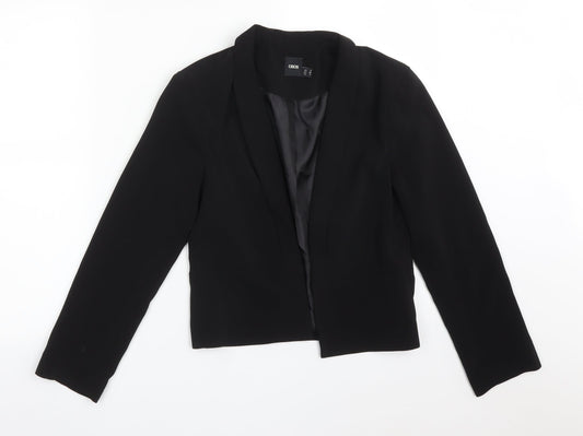 ASOS Womens Black  Polyester Jacket Blazer Size 8