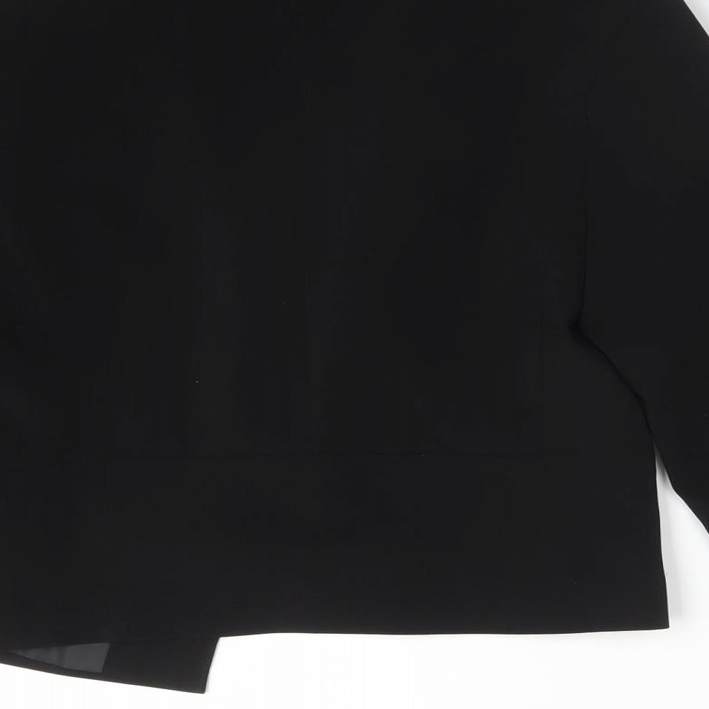 ASOS Womens Black  Polyester Jacket Blazer Size 8
