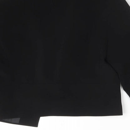 ASOS Womens Black  Polyester Jacket Blazer Size 8
