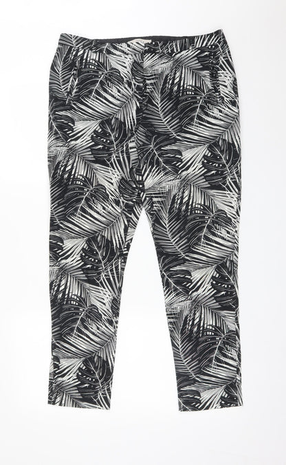 George Womens Multicoloured  Cotton Dress Pants Trousers Size 12 L27 in Regular  - LEAVES