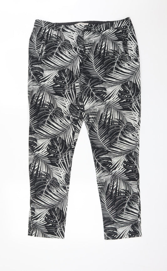 George Womens Multicoloured  Cotton Dress Pants Trousers Size 12 L27 in Regular  - LEAVES
